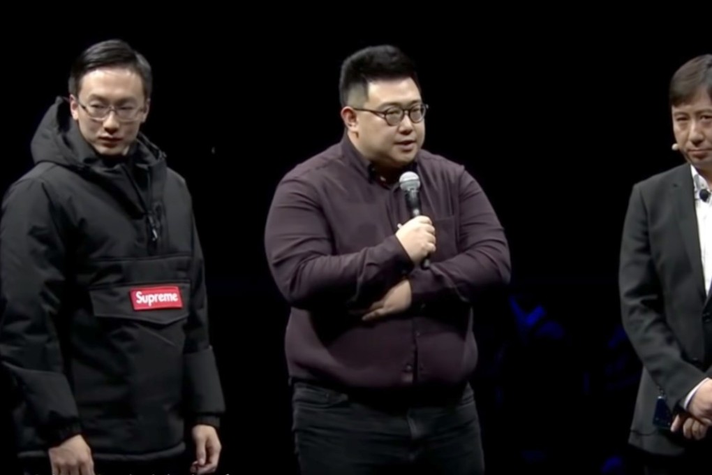 A YouTube screen grab shows two men who claim to be CEOs of Supreme, and Feng En, head of digital marketing of Samsung China (right). Photo: YouTube