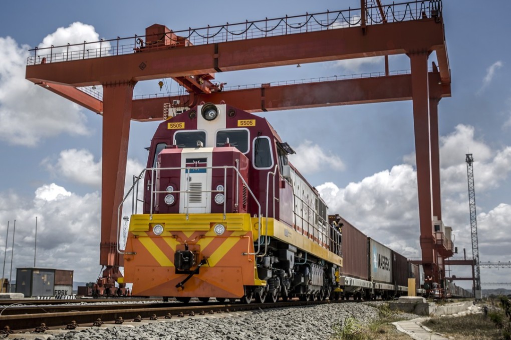 The ‘Belt and Road Initiative’ aims to revive and extend trading routes connecting China to the world. A Kenya Railways freight train pulls shipping containers in Mombasa, Kenya, on September 1, 2018. Photo: Bloomberg