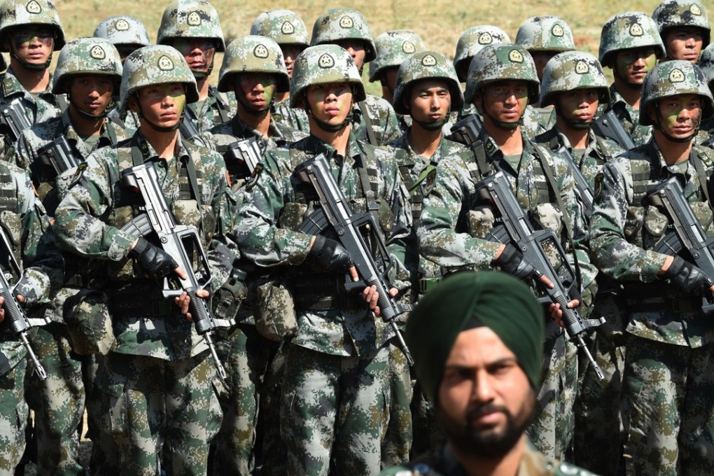 The last “Hand in Hand” exercise was held in Pune in India in November 2016. Photo: AFP