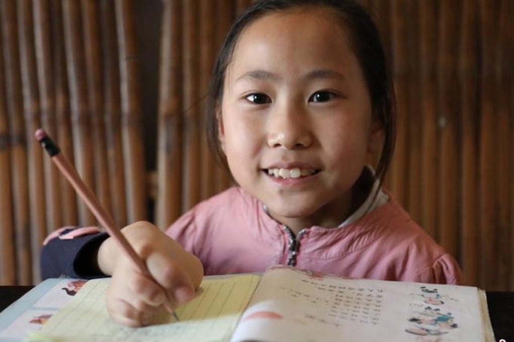 You Chengxue is inspiring her classmates and teachers in Wanyuan, Sichuan province. Photo: Weibo