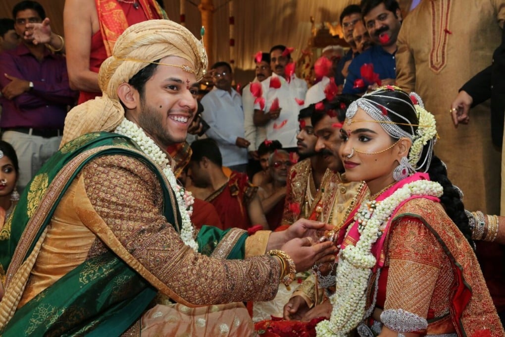Rajeev Reddy and his bride Brahmani, the daughter of Gali Janardhan Reddy, during their 2016 wedding at the Bangalore Palace Grounds in Bangalore, India. Their wedding celebrations were estimated to have cost US$74 million. Photo: AFP/Janardhana Reddy family