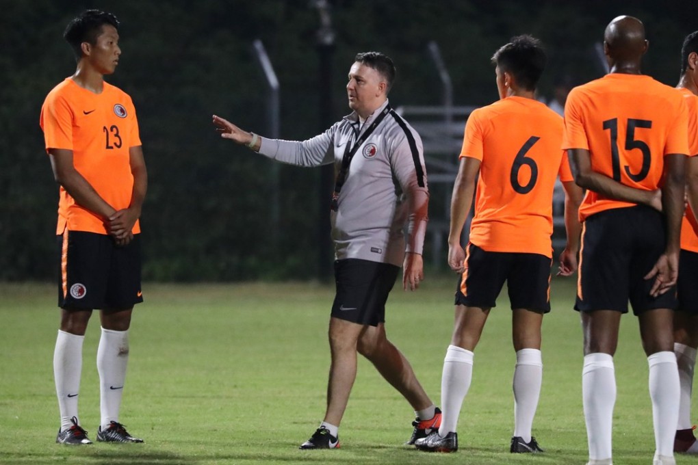 Gary White at his first training session with the Hong Kong senior representative team. Photo: Edward Wong