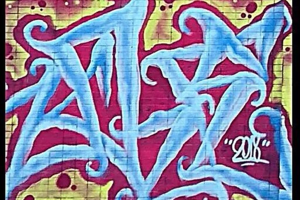 Two graffiti artists went on trial last week for decorating the walls of a south China city. Photo: Pearvideo.com