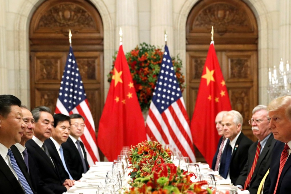 Chinese President Xi Jinping and US President Donald Trump (right) attend a working dinner after the G20 summit in Buenos Aires on December 1. Photo: Reuters