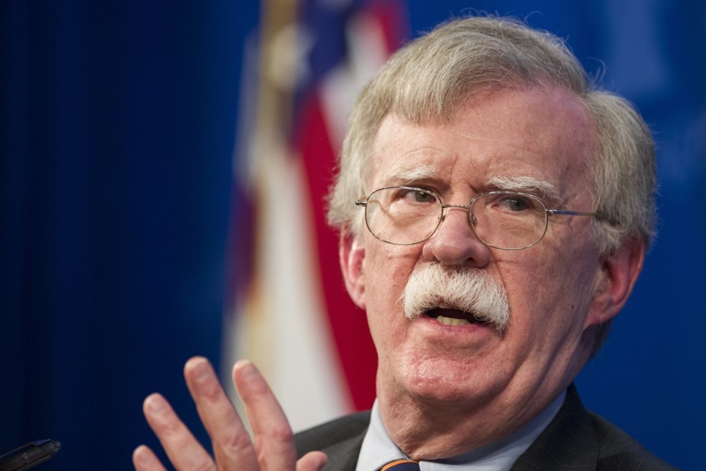 US National Security Adviser John Bolton discussing the China and Russia’s activities in Africa at the Heritage Foundation in Washington on December 13, 2018. Photo: AP