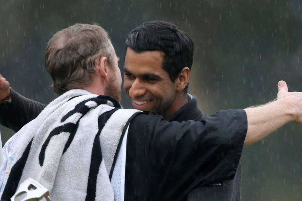 The incredible story of how a local brewer and amateur caddie ended up accompanying pro golfer Aaron Rai during his first European Tour triumph. Photo: AFP