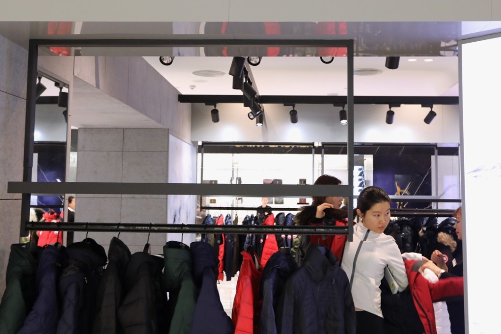 A view of a Canada Goose pop-up shop at Beijing's SKP Shopping Mall in China's capital city on December 13, 2018. Photo: Simon Song
