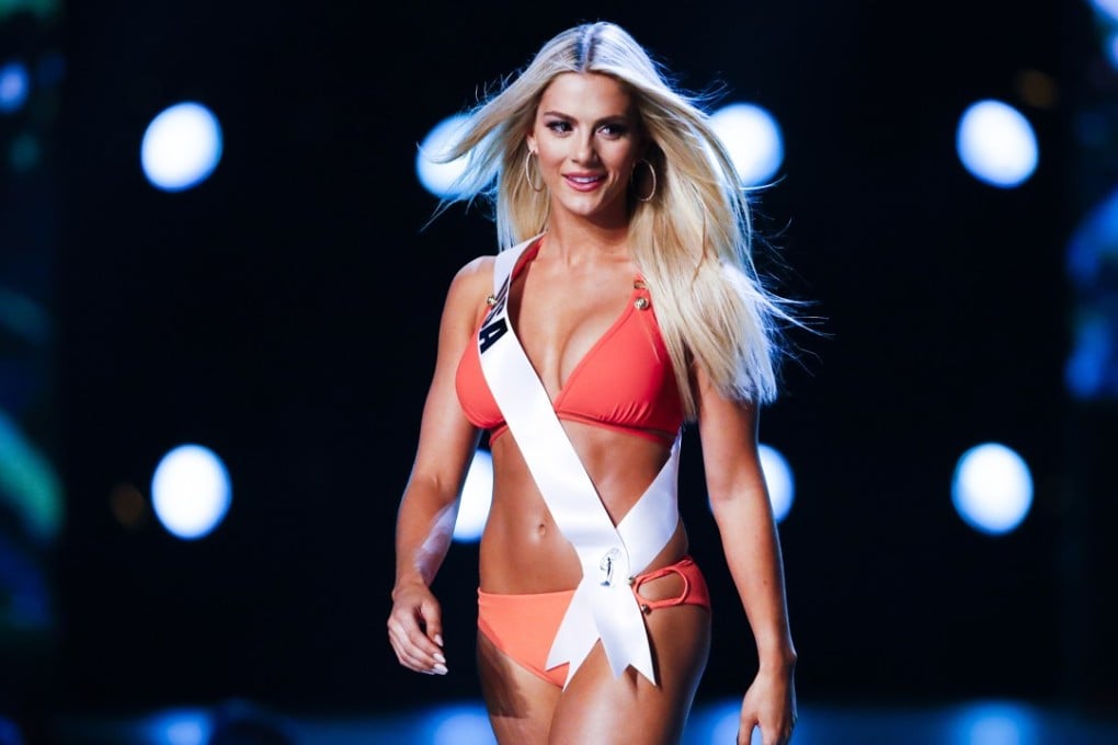 Sarah Rose Summers, Miss USA, competes in the swimsuit competition during the 2018 Miss Universe pageant in Bangkok on Thursday. Photo: Agence France-Presse