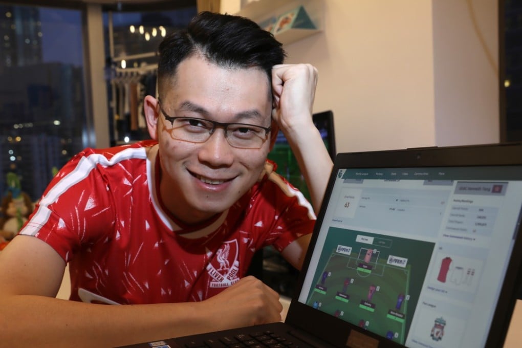 Hong Kong Fantasy Premier League player Kenneth Tang, photographed at his home in Hung Hom. Photo: K. Y. Cheng