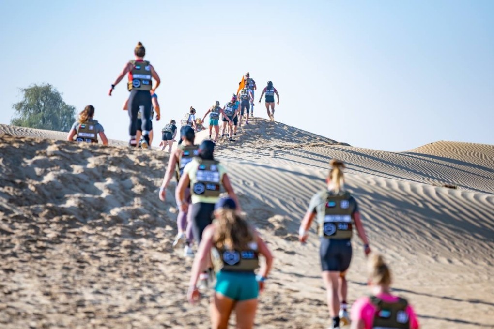 Athletes compete in the ‘4x4’ desert run. Photos: Dubai CrossFit Championship