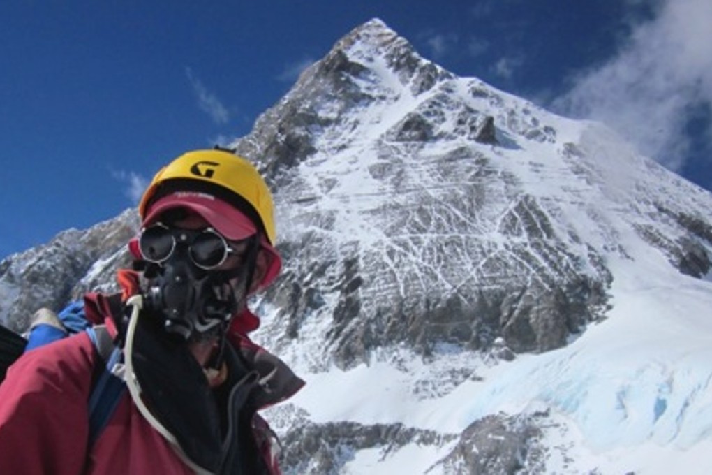 Michael Tomordy about to summit Everest. He has now written a book about how to properly tackle the mountain. Photo: Handout