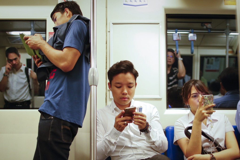 Social media applications like Line, Facebook and Instagram accounted for 51 per cent of Thailand’s US$3.1 billion e-commerce market last year, according to research from PwC. Photo: EPA