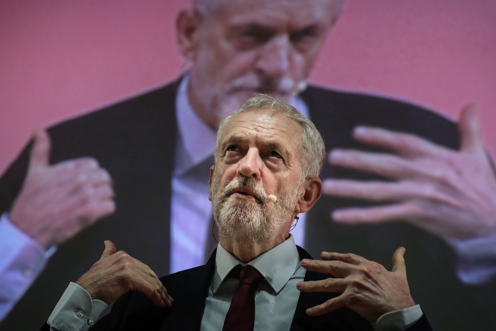 British Labour Party leader Jeremy Corbyn speaks during the XI Party of European Socialists Congress at the University Institute of Lisbon on December 7. Photo: EPA