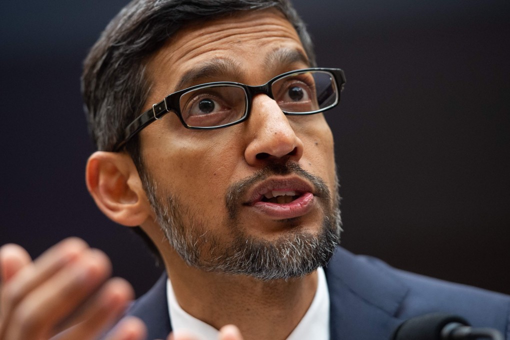 In this photo taken on December 11, 2018 Google CEO Sundar Pichai testifies during a House Judiciary Committee hearing on Capitol Hill in Washington, DC. - Google chief Sundar Pichai said fears about artificial intelligence are valid but that the tech industry is up to the challenge of regulating itself. Photo: AFP