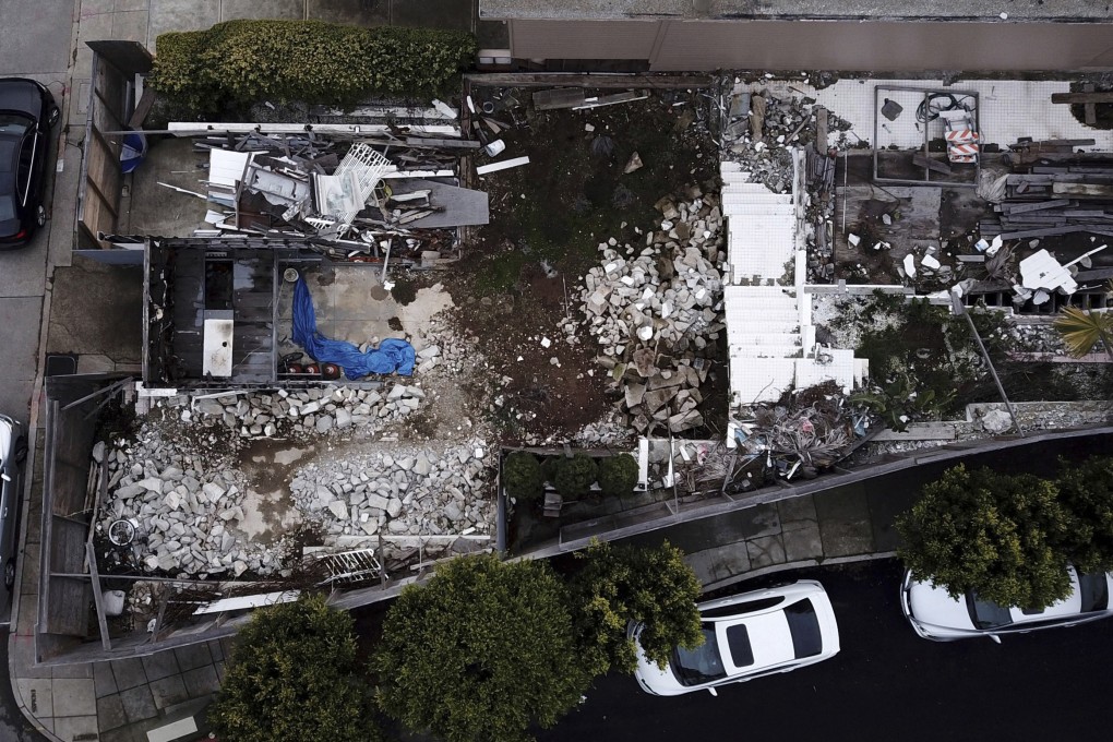 A demolished house in San Francisco that had been designed by the modernist architect Richard Neutra. Photo: AP
