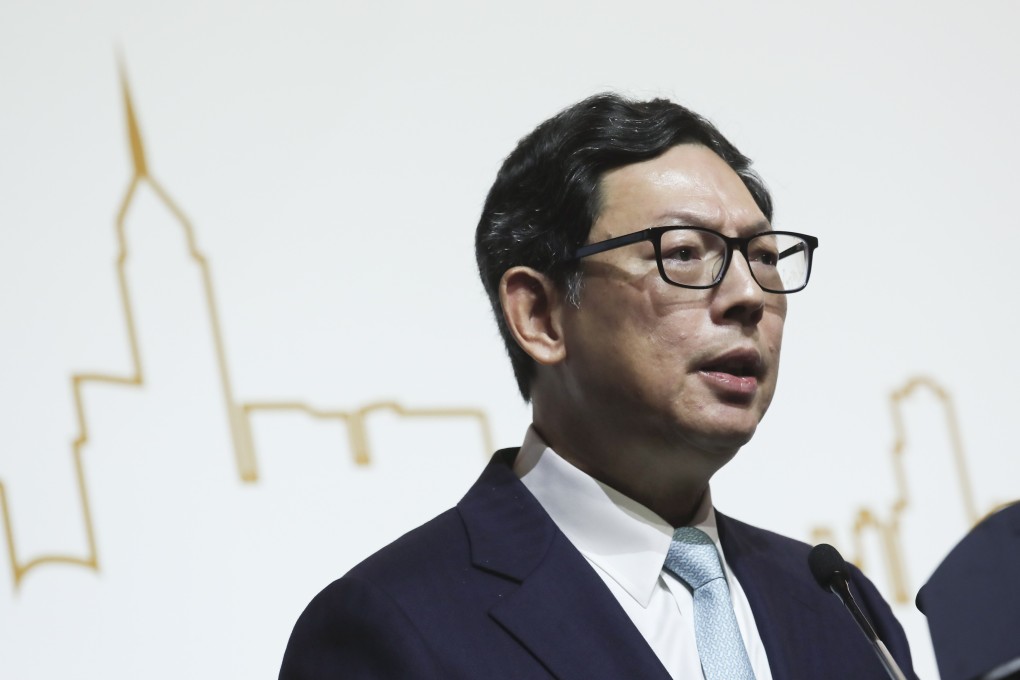 Norman Chan Tak-lam, chief executive of the Hong Kong Monetary Authority (HKMA), speaking at the Treasury Markets Summit 2018 in Central on September 21, 2018. Photo: Jonathan Wong