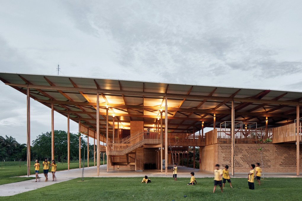 Aleph Zero took the RIBA International Prize for Children Village in Formoso do Araguaia, Brazil. Photograph: Leonardo Finotti