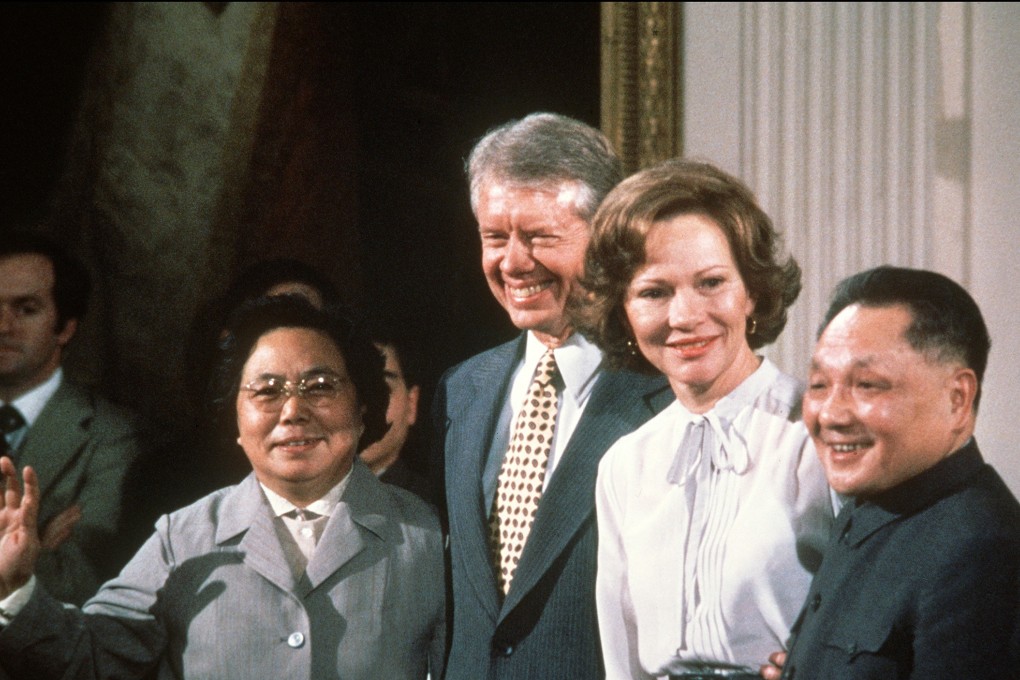 US president Jimmy Carter and First Lady Rosalynn Carter welcome Chinese leader Deng Xiaoping and his wife Cho Lin to the White House on January 31, 1979, a month after diplomatic relations between the two countries resumed. Photo: AFP