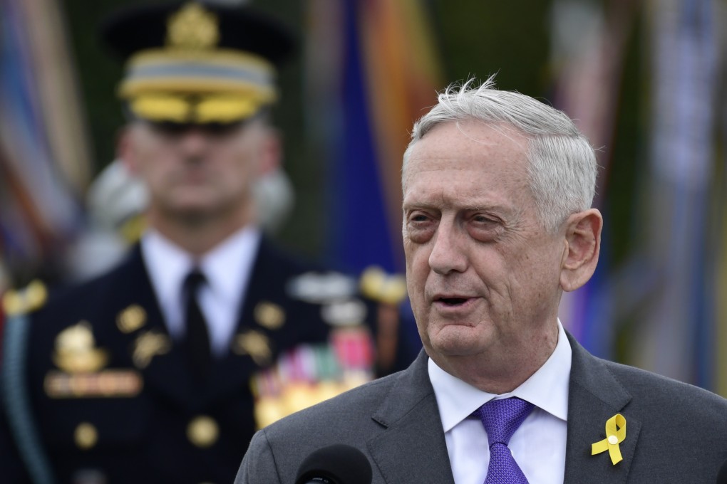 In this September 21 file photo, US Defence Secretary James Mattis speaks during the 2018 POW National Recognition Day Ceremony at the Pentagon in Washington. Photo: AP