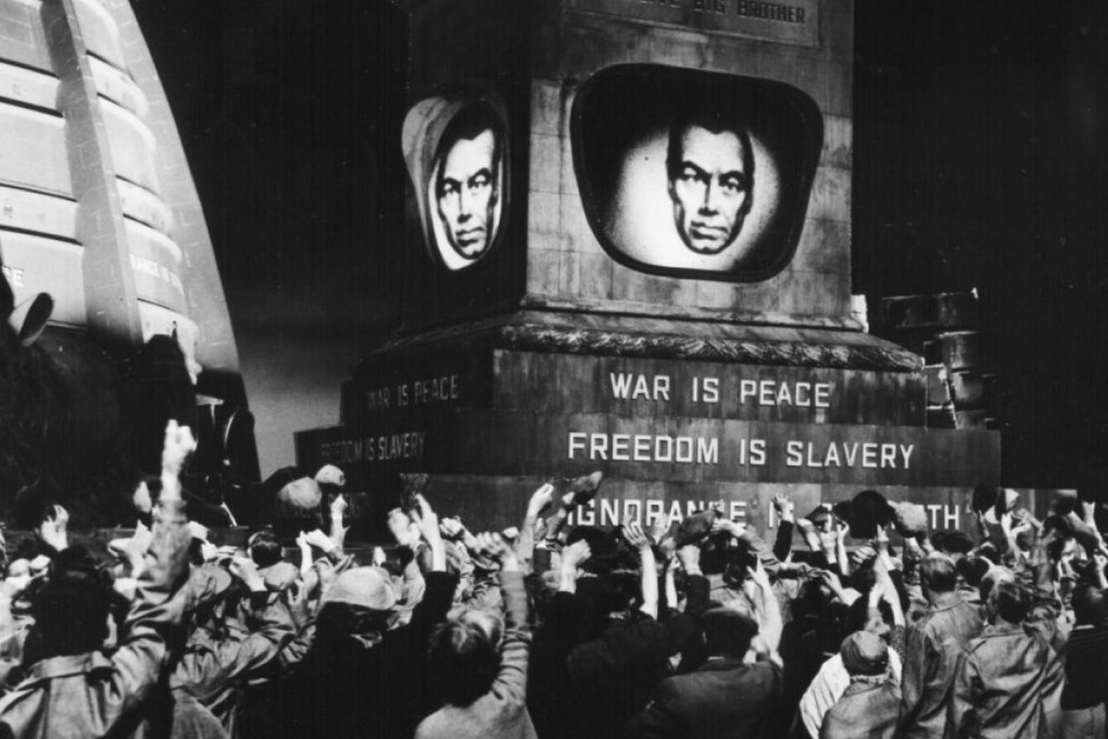 A still from the 1956 film adaptation of Nineteen Eighty-Four, based on George Orwell’s dystopian novel.