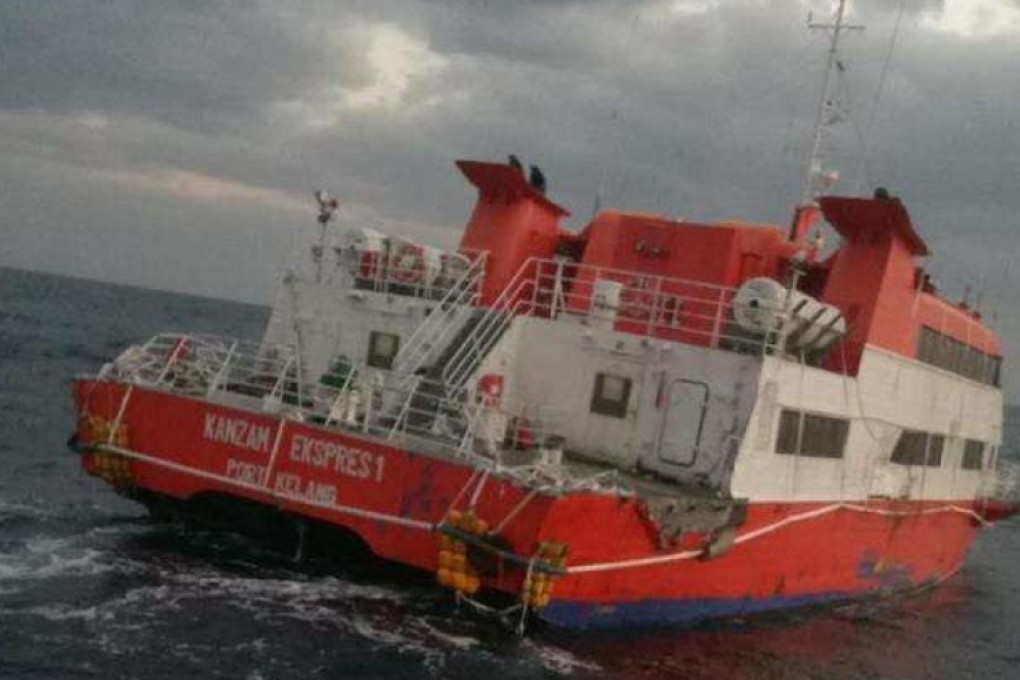 The ferry was found floating in the East China Sea last week. Photo: Weibo