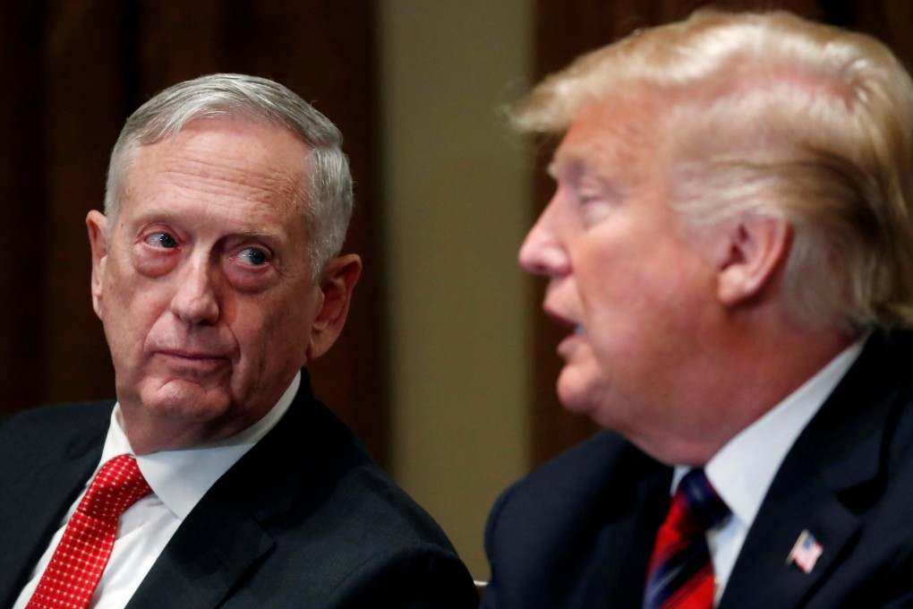 James Mattis alongside US President Donald Trump. Photo: Reuters