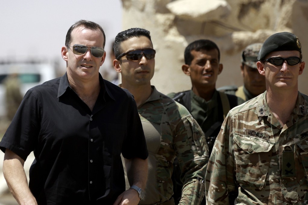 Brett McGurk (L), the US envoy to the global coalition fighting Islamic State, resigned in protest over President Donald Trump’s abrupt decision to withdraw US troops from Syria. File photo: AFP