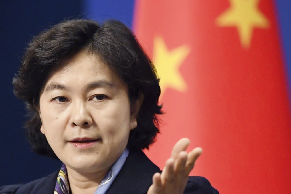 Chinese Foreign Ministry spokeswoman Hua Chunying, shown last week, on Monday defended the arrest of two Canadians while excoriating Canada and the US for detaining Huawei Technologies CFO Sabrina Meng Wanzhou. Photo: Kyodo