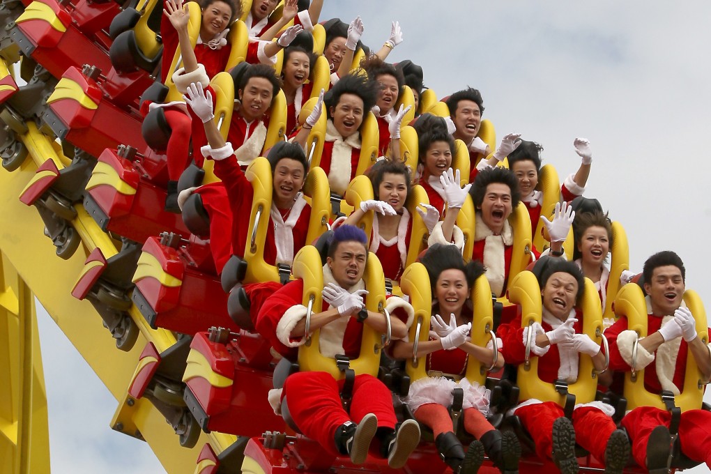 The Hair Raiser roller coaster at Ocean Park in Hong Kong. Photo: K.Y. Cheng