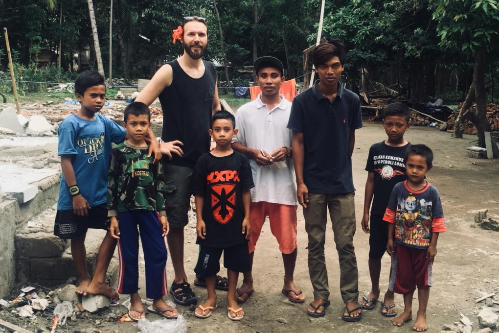 Ryan Clayton and the residents of Nipah. Photo: Handout