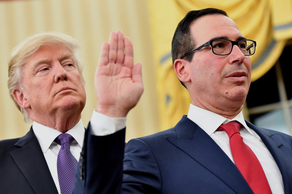 US President Donald Trump (left) and US Treasury Secretary Steven Mnuchin. Photo: Bloomberg
