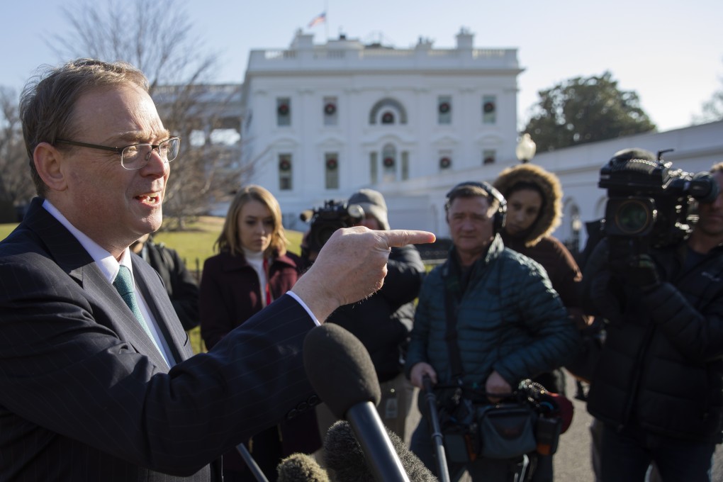 Kevin Hassett, chairman of the White House Council of Economic Advisers, speaks outside the White House on Wednesday. Photo: EPA