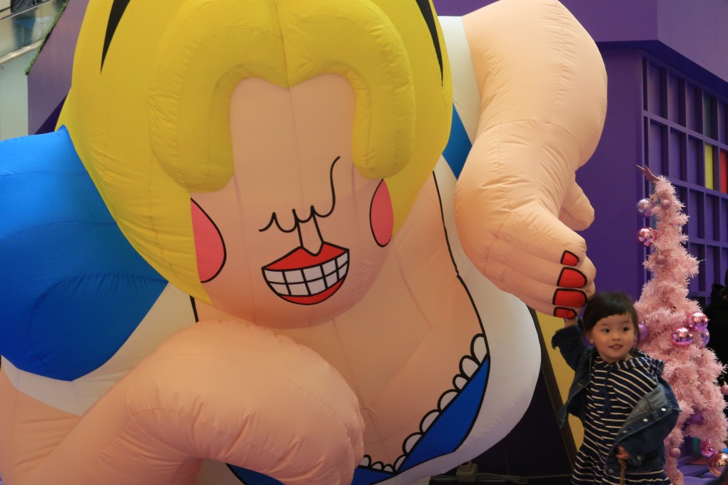 This year's Christmas theme at New Town Plaza in Sha Tin is Alice's Adventure at Starlight Garden. Photo: Vivian Yan