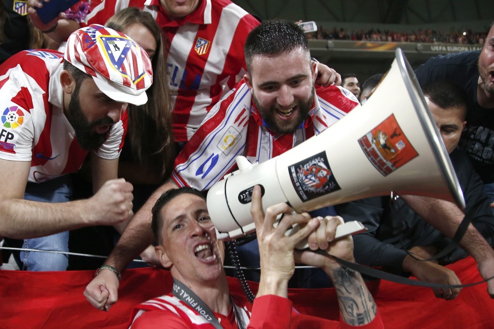 Fernando Torres celebrates winning the 2018 Uefa Europa League. Photo: AP