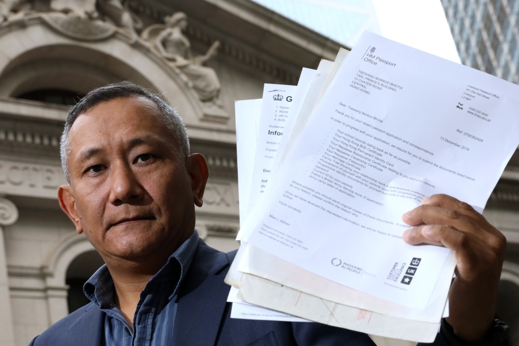 Tsewang Bhotia, a British citizen in Hong Kong whose father was a Gurkha officer, complained that the British government was discriminating against him in his British passport renewal. He has asked me to submit a bunch of documents and he found that unreasonable and humiliating. Photo: Dickson Lee