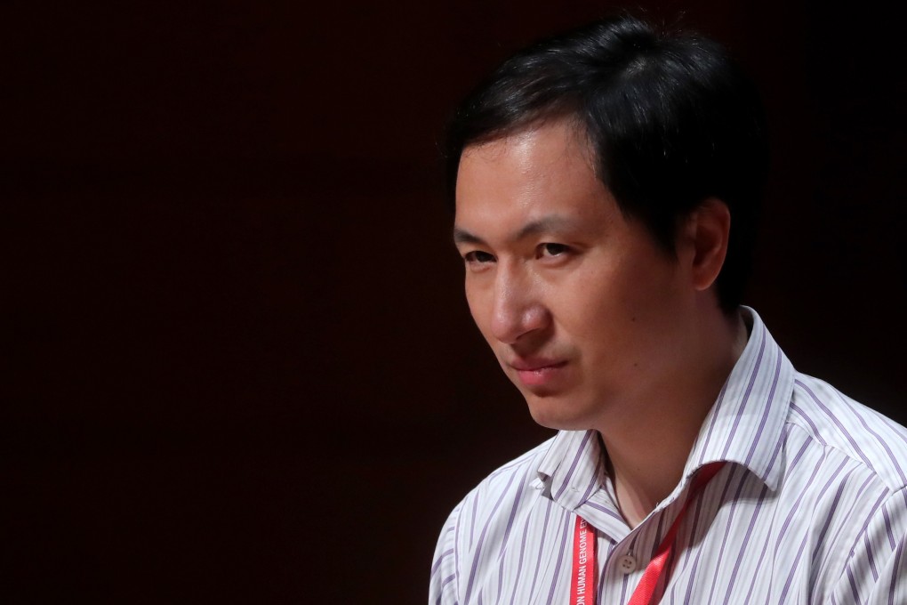 Chinese biologist He Jiankui delivers a speech at the Second International Summit on Human Genome Editing at Hong Kong University last month, shortly after his claims that the genes of two girls had been altered to ‘edit’ HIV inherited from their father. Photo: Sam Tsang