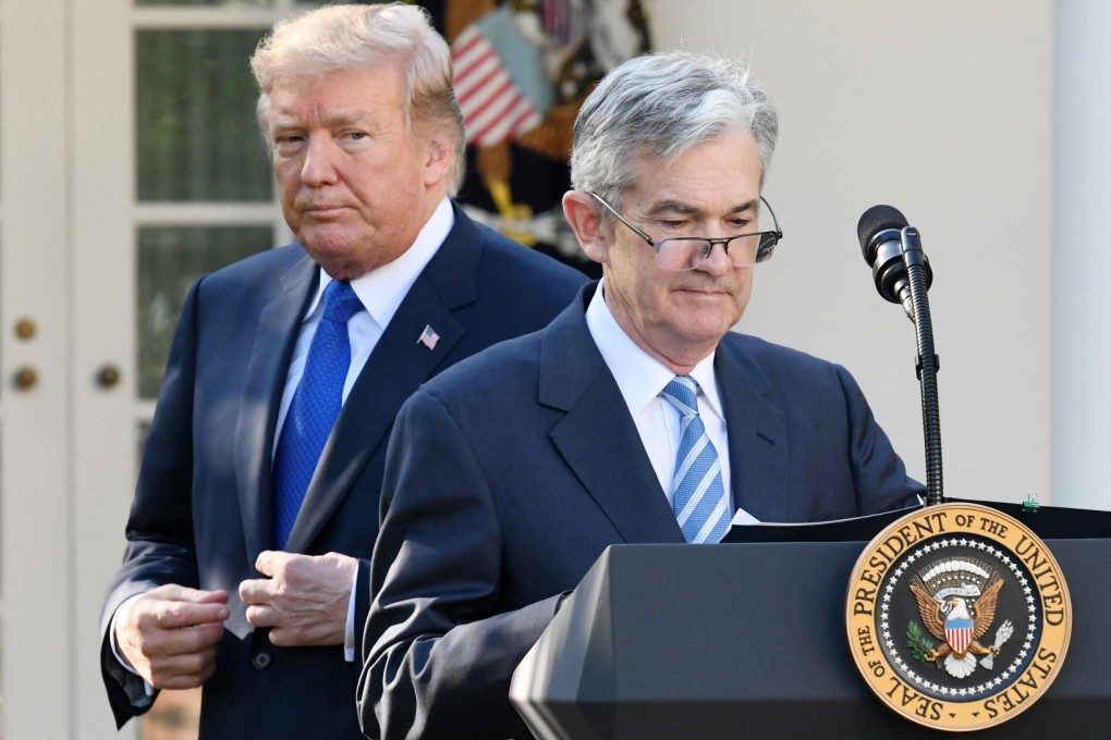 Jerome Powell appears at a news conference at the White House in November 2017 after President Donald Trump nominated him to lead the Federal Reserve. A toxic combination of concerns about the impact of Trump’s trade offensive against China and fears of a hawkish policy mistake by the Fed have turned America into the main source of turmoil in markets. Photo: Bloomberg
