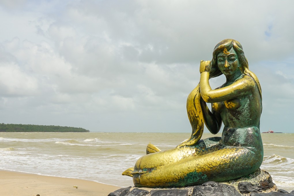 The Golden Mermaid statue at Samila Beach in Songkhla city. Photo: Shutterstock