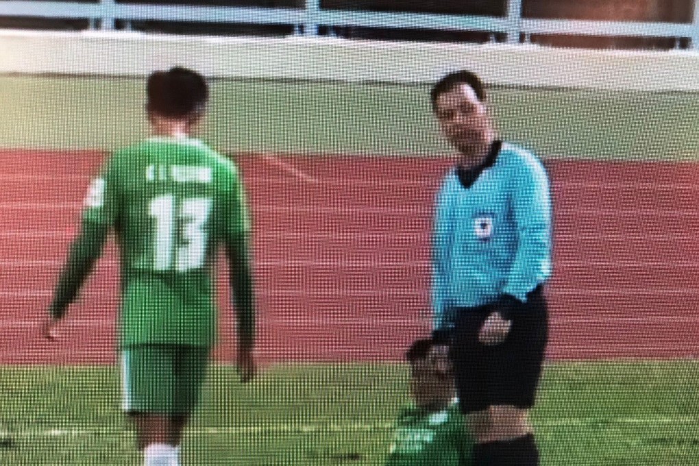 Video footage of referee Tong Kui-sum during the incident. Photo: Facebook/Chan Yuen-ting