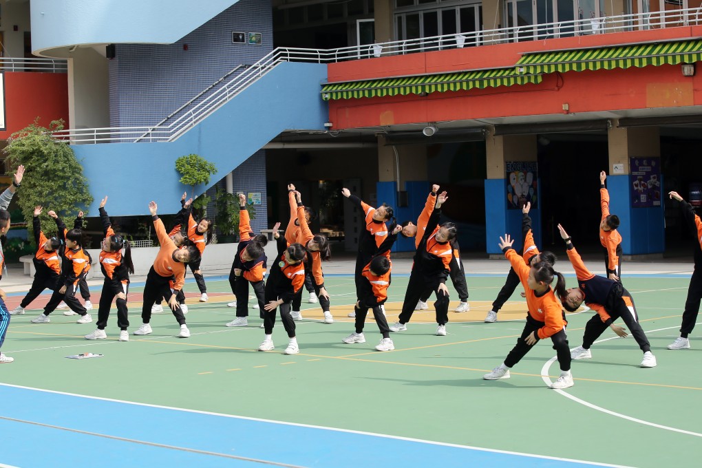 Physical education class at a primary school in Yau Ma Tei. Photo: Edward Wong