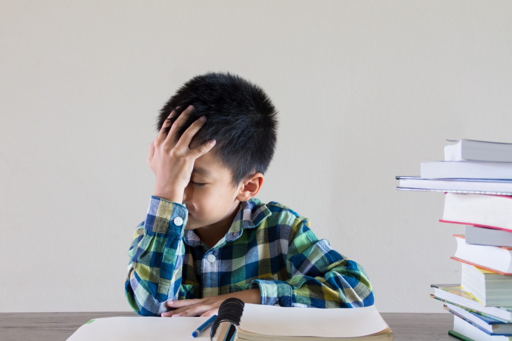 Piles of homework can make school a nightmare for even primary students in Hong Kong. Photo: Shutterstock