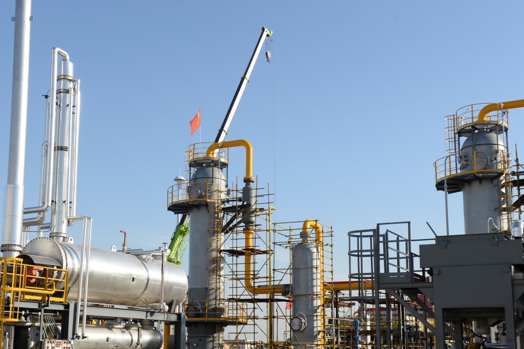 A Sinopec natural gas storage facility under construction in Puyang, Henan province. Photo: Reuters
