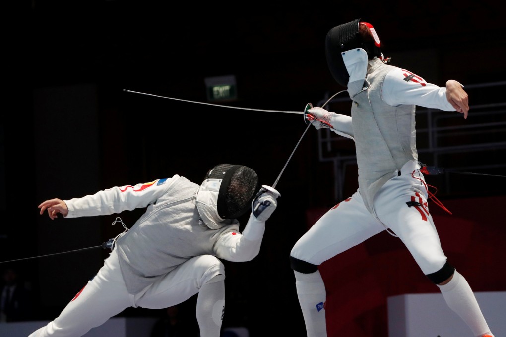 Nicolas Choi in action at the Asian Games in 2018. The 25-year-old announced his shock retirement from the sport. Photo: Reuters