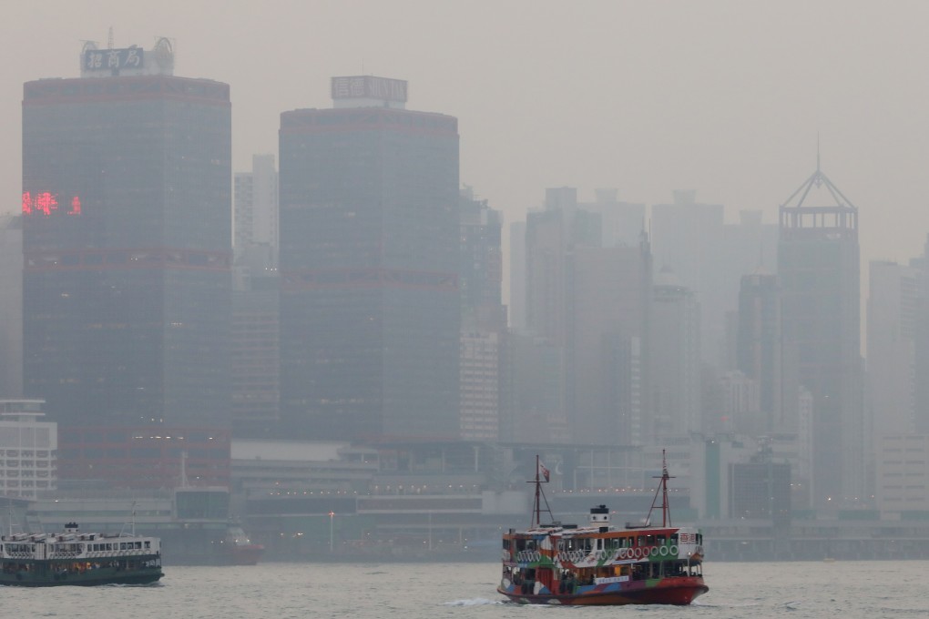 A view of Victoria Harbour on November 18, a day of poor air quality. Photo: Sam Tsang