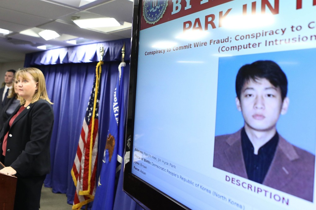 First Assistant US Attorney Tracy Wilkison announces charges against a North Korean national in a range of cyberattacks on September 6. Photo: AFP