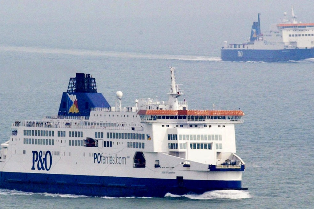 A ferry arrives at Dover Harbour in Kent, southern England. Photo: AP