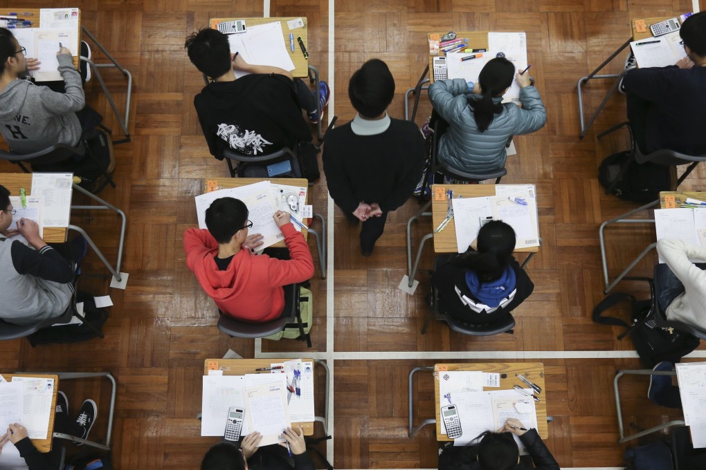 Students sit the Hong Kong Diploma of Secondary Education exam last year. Hong Kong’s education system places too much emphasis on tests and exams, and the constant testing is exacting a psychological toll on all concerned. Photo: Dickson Lee