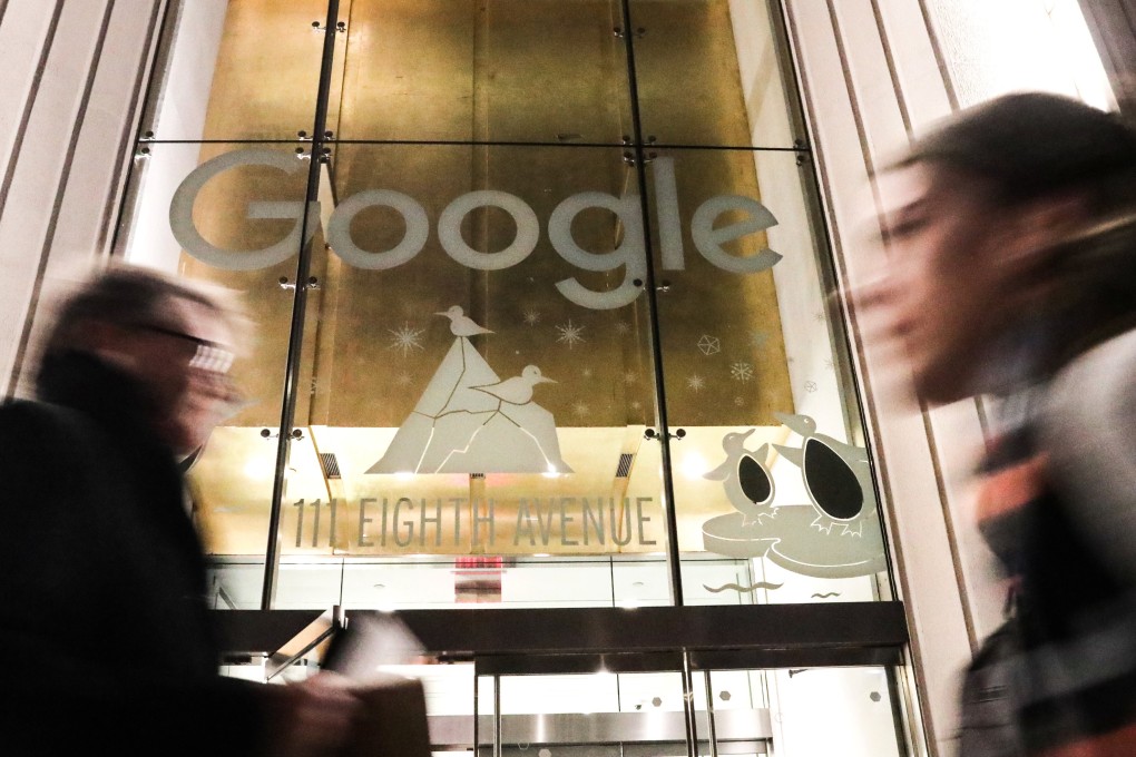 Pedestrians walk past Google headquarters in the Manhattan borough of New York City. Photo: Reuters