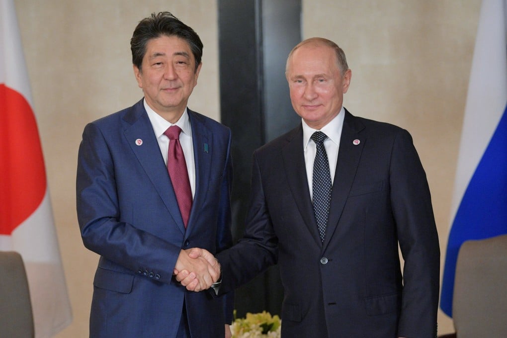 Japanese Prime Minister Shinzo Abe and Russian President Vladimir Putin in November. Photo: Reuters