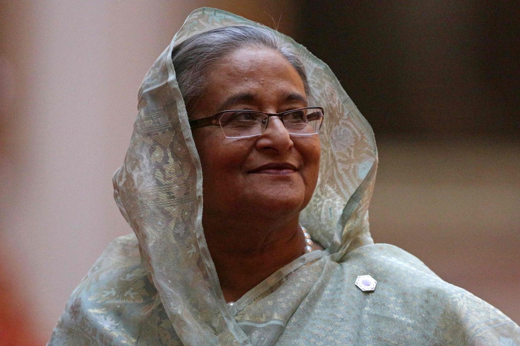 Bangladesh's Prime Minister Sheikh Hasina won her fourth consecutive term as leader on Sunday. Photo: AFP